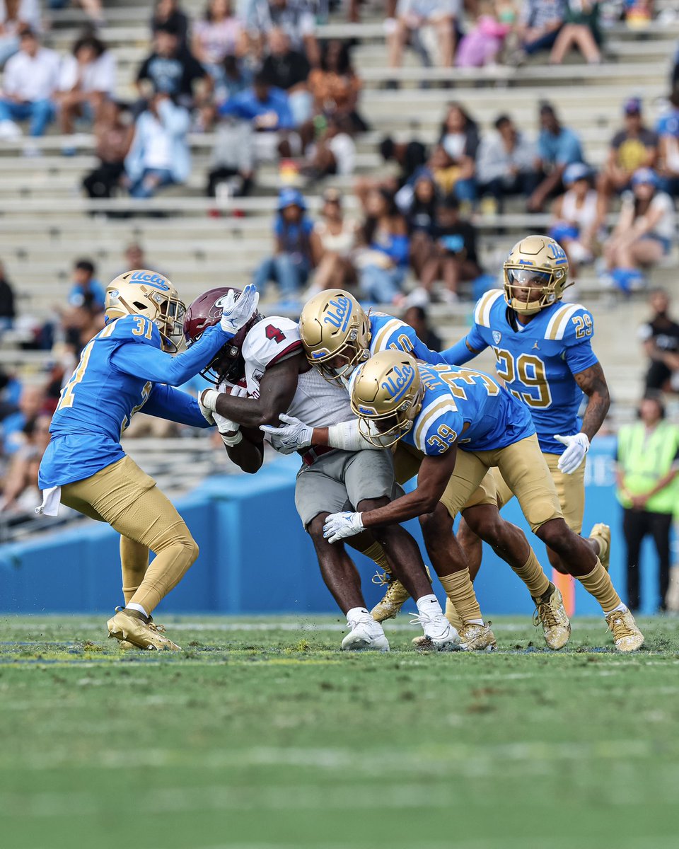 UCLAFootball's tweet photo. Defense went off today! #4sUp https://t.co/MBuPf8NViy