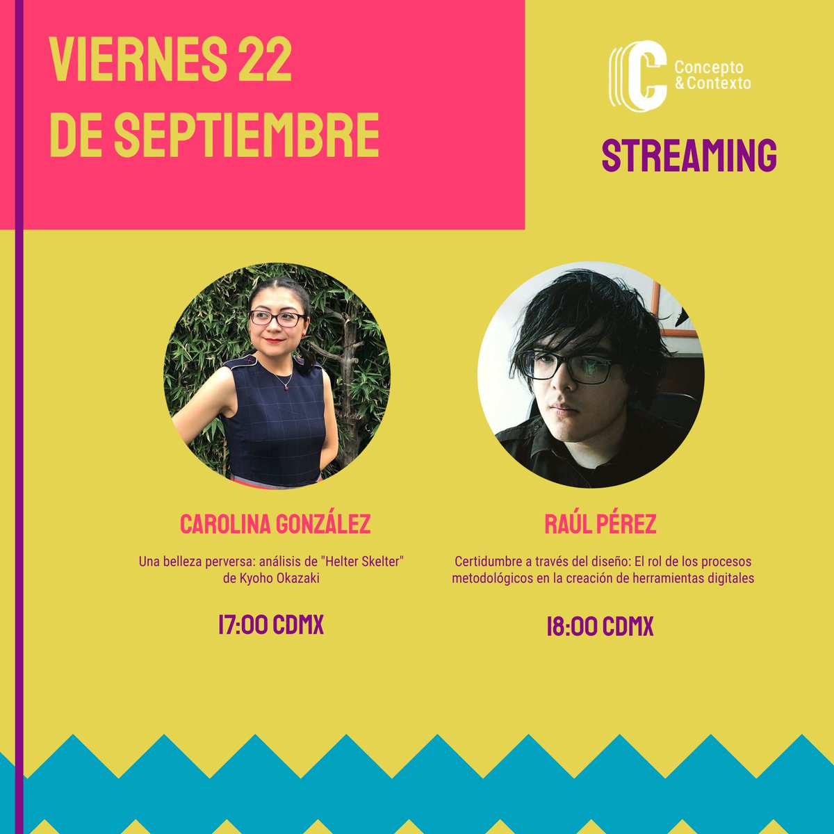 ConceptoContexo's tweet photo. ¡Nuestros invitados del día 22! Les recordamos que todas las actividades son gratuitas.
Pueden registrarse aquí:
https://t.co/eyisdydYCi
.
.
#diseño #diseñografico #ilustracionmexicana #ilustración #méxico #ponencias #TalleresGratuitos #artesgráficas https://t.co/jsOhh7UqQR