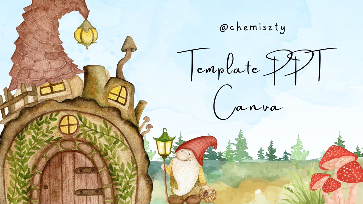 WATER COLOR PPT TEMPLATE CANVA 🌷🎀