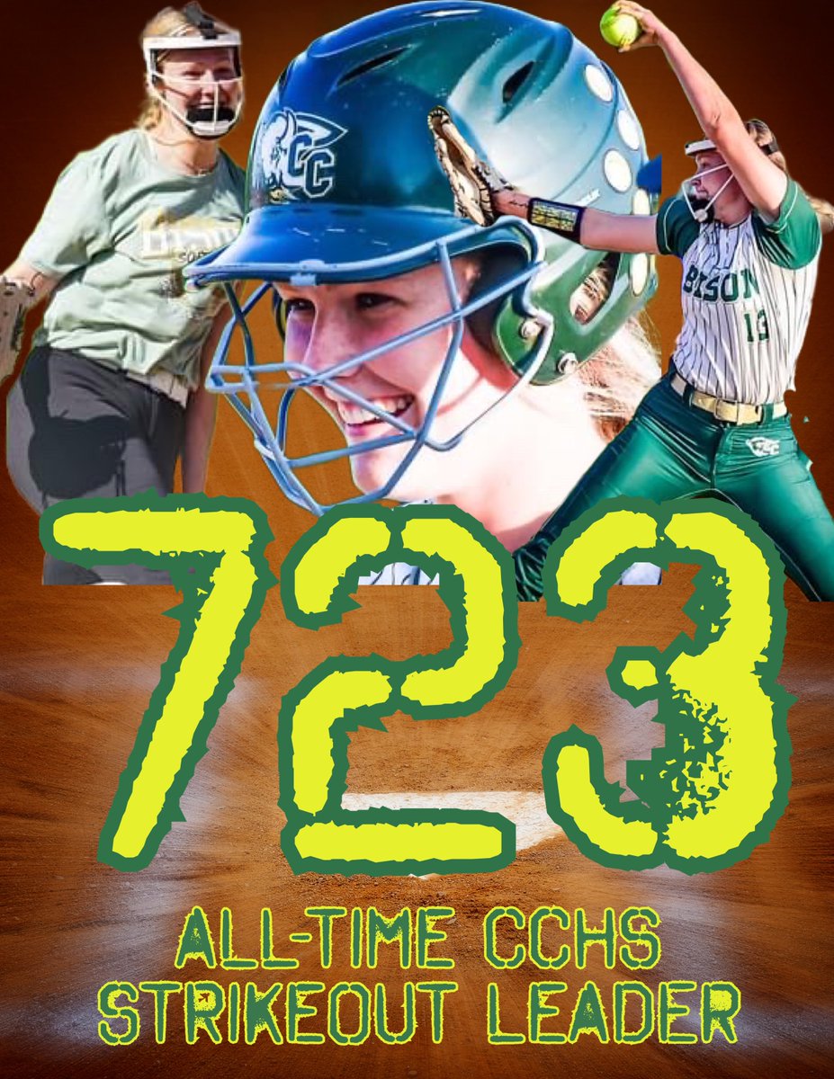 RNSportsCC's tweet photo. 🚨 School Record Alert 🚨 

Jerzie Schindler records 20 strikeouts today in two games in the circle pushing her past Maddie (Carlson) Moser on the @ccpsactivities career strikeout leaderboard. 723 and counting! https://t.co/3RrCVDHPKH