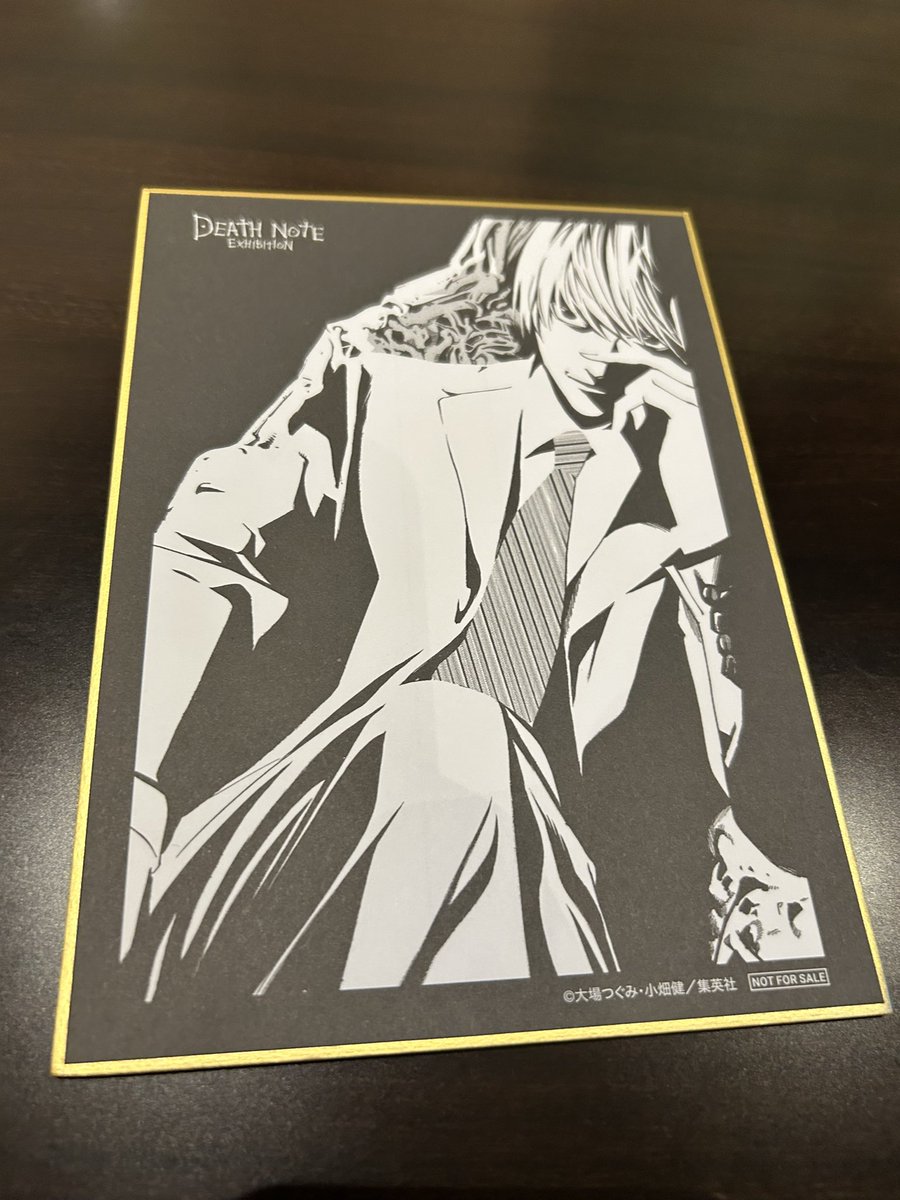 mofupicture's tweet photo. 【交換】デスノート展　DEATHNOTE EXHIBITION入場特典　交換
譲)写真の夜神月
求)L

郵送での交換希望。
素人目には目立つ傷等ありませんが、神経質な方はご遠慮ください。 https://t.co/Tq6UTGvhys