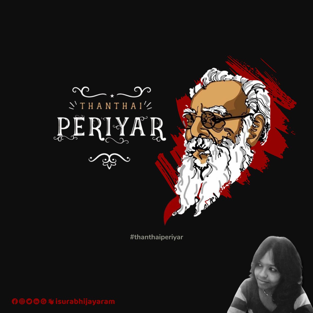 Happy Birthday to the indomitable spirit of Periyar E.V. Ramasamy! 
His Name Was EV Ramasamy.🔥🔥
People of Tamil Nadu call him Thanthai Periyar.⚡💪
#periyar #happybirthday #hbdperiyar #erode #erodeeast #thirumahaneveraa #evkselangovan #congress #tamilnadu #inctamilnadu