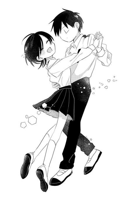 カラー絵は中学時代の会えてなかった時期のふたりを切ない雰囲気で描いていますが高校になると男の子が追いかけて同じ学校に入学してくるので楽しめの絵が多いです。 