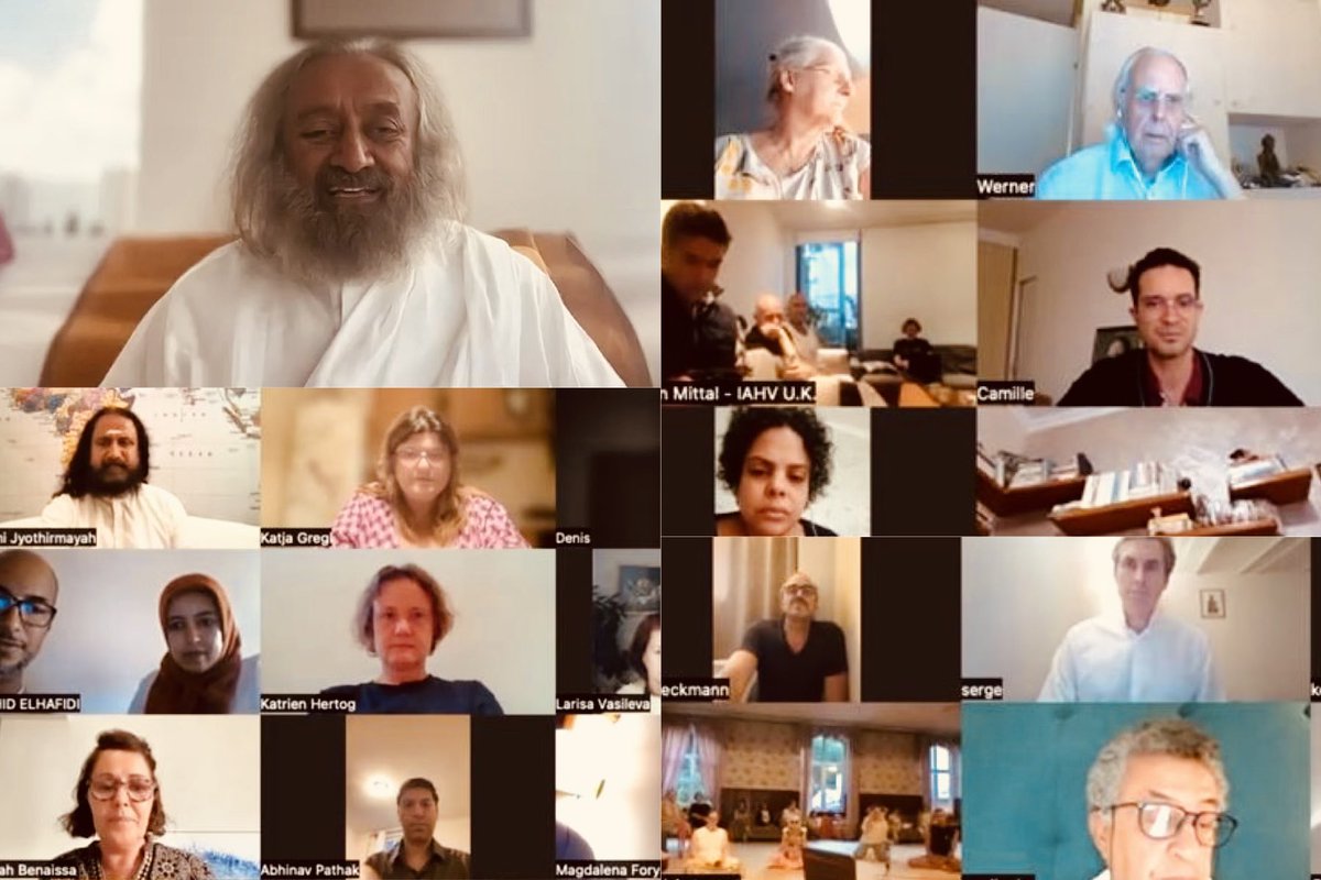 Had a conference call with Art of Living teachers and volunteers from Morocco and took stock of their relief efforts.
