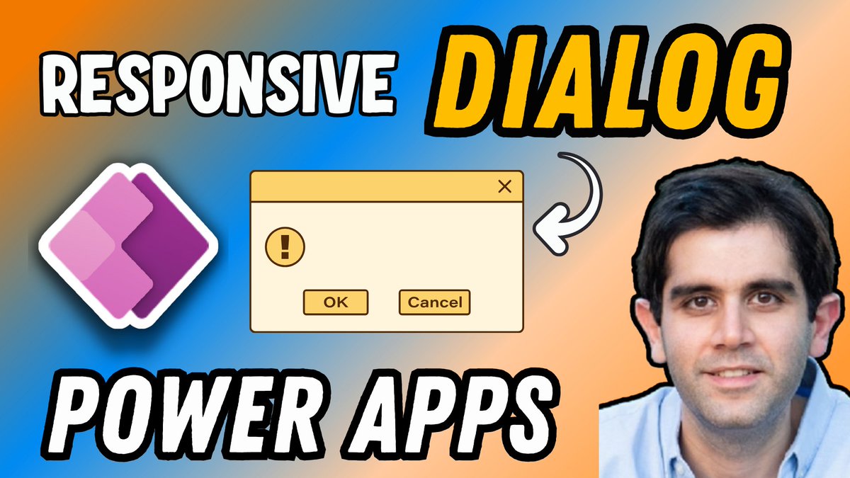 rezadorrani's tweet photo. ⭐ Build a Popup Dialog Box in Power Apps using Responsive Containers!
Watch here📽️ https://t.co/miHwDlFB3G
✅ Responsive #PowerApps
✅ Confirmation Dialog Box
✅ Form Control in Modal window
#PowerPlatform #popup #dialogbox https://t.co/2ZBFAk0UXq