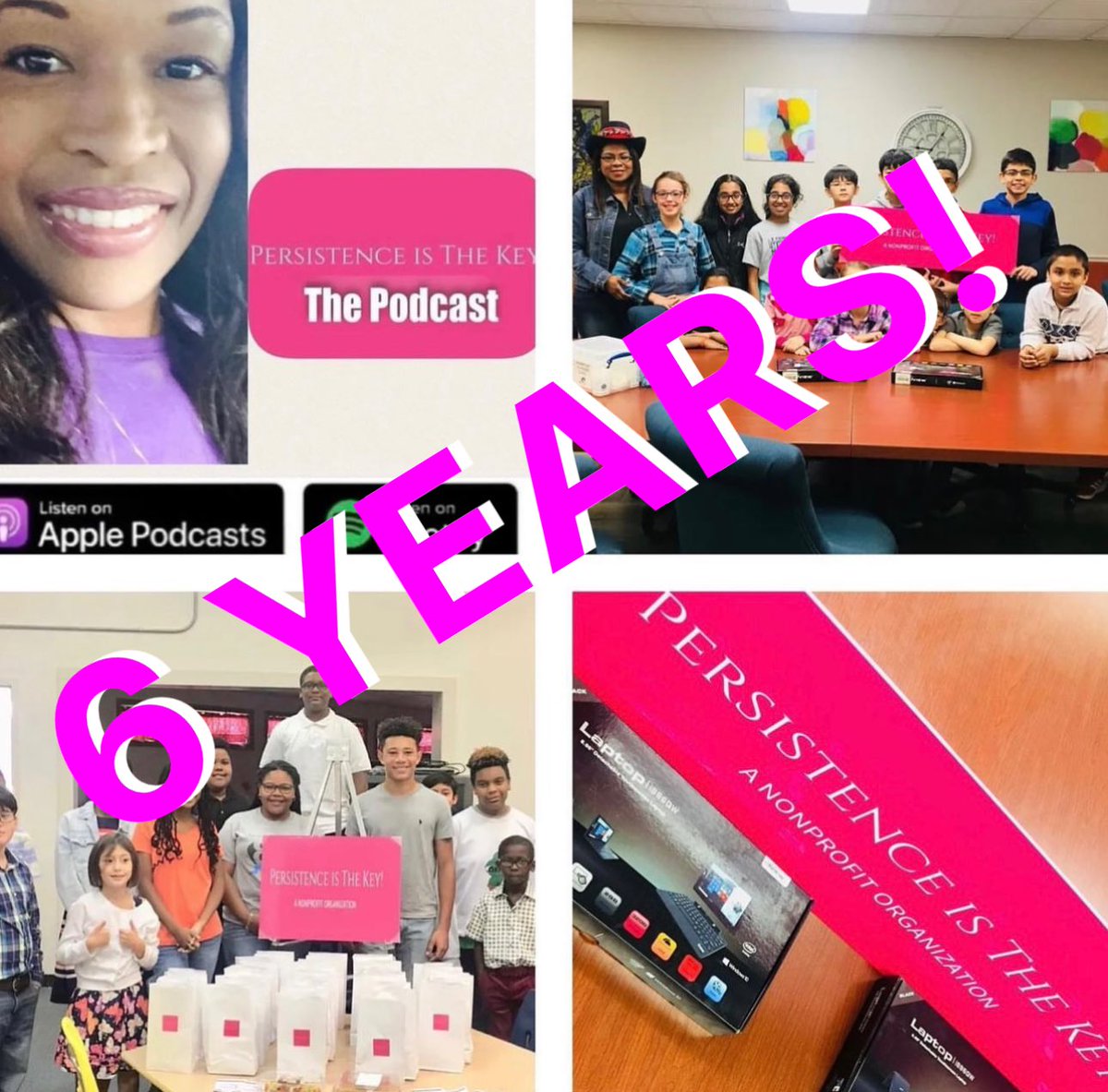PiTKOrg's tweet photo. October 3 Makes It SIX YEARS! As I Always Say NEVER SETTLE! Persistence is The Key! https://t.co/X9iOnHUVpq #anniversary #nonprofit #501c3 #community #charity #giveback #texas #VENISHA https://t.co/QAYss9V17v