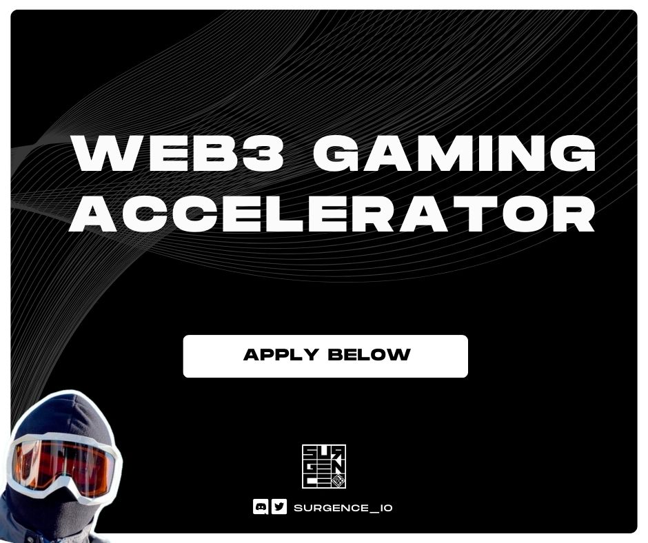 Surgence is poised to become a crucial partner for web3 gaming companies.

My team is developing an ''insights hub" that will provide accepted companies with various resources, such as playbooks and network access to facilitate growth and success.

Are you a builder @ Surgence?