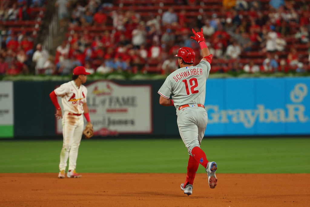 Kyle Schwarber has 90 HR combined in his first two seasons with the Phillies.

That passes Jim Thome (89 from 2003-04) for the most by a player in their first 2 seasons with the team in Phillies history.