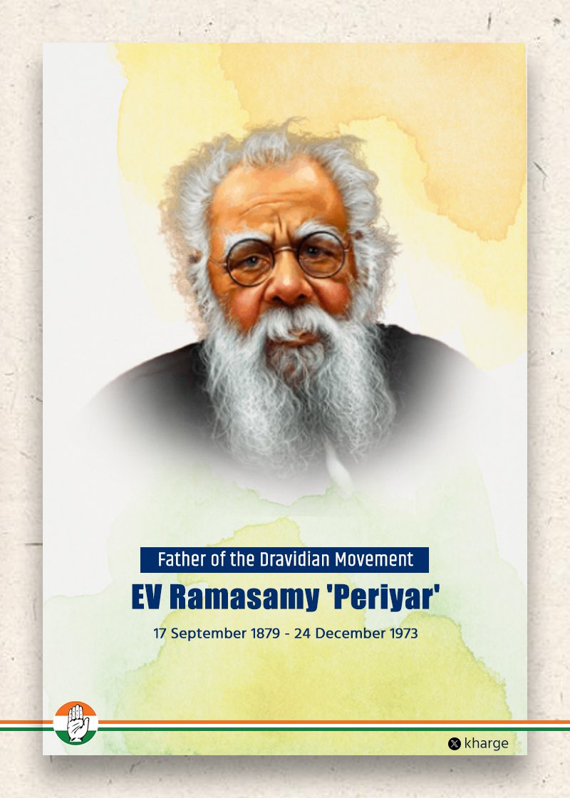 “Education is the key to breaking the chains of superstition and ignorance.”

~ Periyar 

Our homage to the great social reformer, champion of social justice and equality, Thanthai Periyar on his birth anniversary.