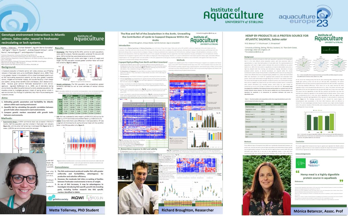 Monik_Beta's tweet image. Looking forward to being at EAS23 in sunny Vienna over the next few days! The Nutrition and Breeding group of the @IoAStirling at @StirUni will be presenting many diverse and interesting results on salmon, trout and cleaner fish 🐟🥦🧬🧪