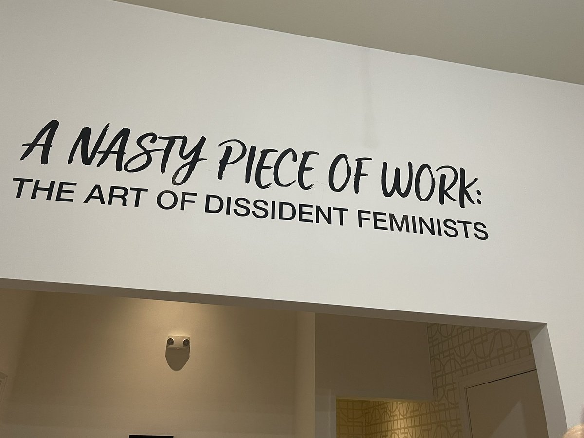 “The following platforms don’t want you to see this show.” After another packed & eventful day at the  @WDI_USA convention,we attended the opening of A Nasty Piece of Work: the art of dissident feminists. Trantifa can’t keep good women down. ❤️‍🔥
#LetWomanSpeak through art, dance,…