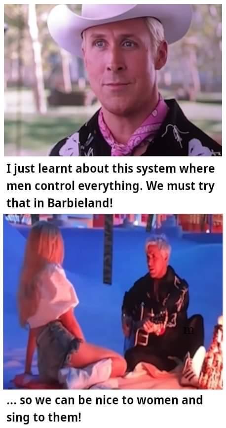 TrvthfvlTreason's tweet photo. @Punished_Doot @CoastTwoGhost @AGCast4 Exactly. The entire movie was an accidental tell on how fucking manipulative women purposely are.
Ken abused the entire time and even when learning about patriarchy he just wanted reciprocation. #KenDidNothingWrong https://t.co/yQGOGNy7IF