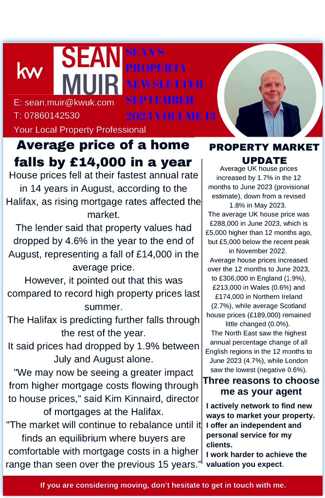 smuirproperties's tweet photo. My new property newsletter has just been emailed 👍

For more property news like this one please drop me an email to sean.muir@kwuk.com or WhatsApp 07860142530 👌 https://t.co/DvLcSkRZPs