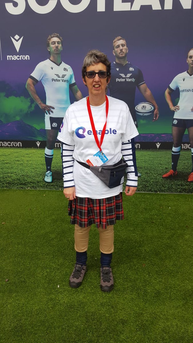 Nicole_Enable's tweet photo. Jackie is taking in the sights at Murrayfield before heading on to the start of the #WeeWander
Jackie has been an @Enable_Tweets member for years and is walking the Edinburgh @thekiltwalk to raise funds for a cause she loves!
Support Jackie here:
https://t.co/3MFTwqHB6i https://t.co/89gkqjl1oy