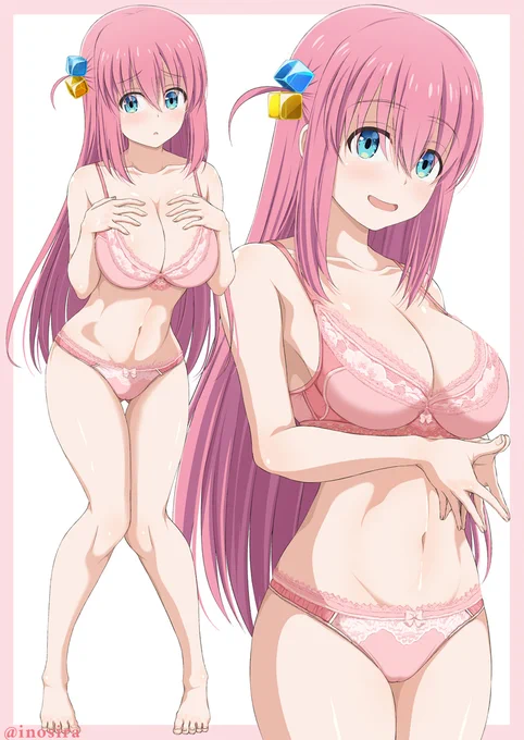 ぼっち・ざ・らんじぇりー 後藤ひとりverうぉぉぉやっと描けたぁ!描き終わってからもう少しムチっとしてても良かったかなと思いました。 