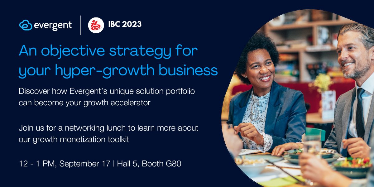 Evergent is thrilled to have you at our networking lunch on 17th September at Hall 5, Booth G80. Be a part of the flamboyance and explore Evergent’s unique toolkit for boosted profitability.

#ibc2023 #ibcshow #monetization #subscriptionbusiness