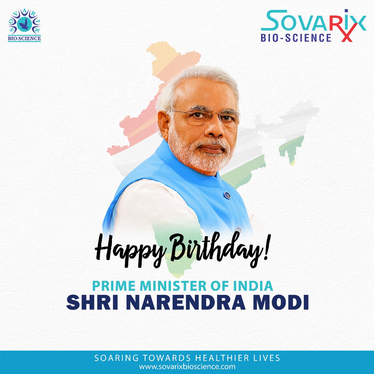 Happy Birthday to our visionary leader, Shri #NarendraModi
Your dedication to the nation is an inspiration to us all. May your wisdom and energy continue to drive India to new heights. #Sovarix #Namo #India #sovarixbioscience #pediatricmedicine #soaringtowardshealthierlives