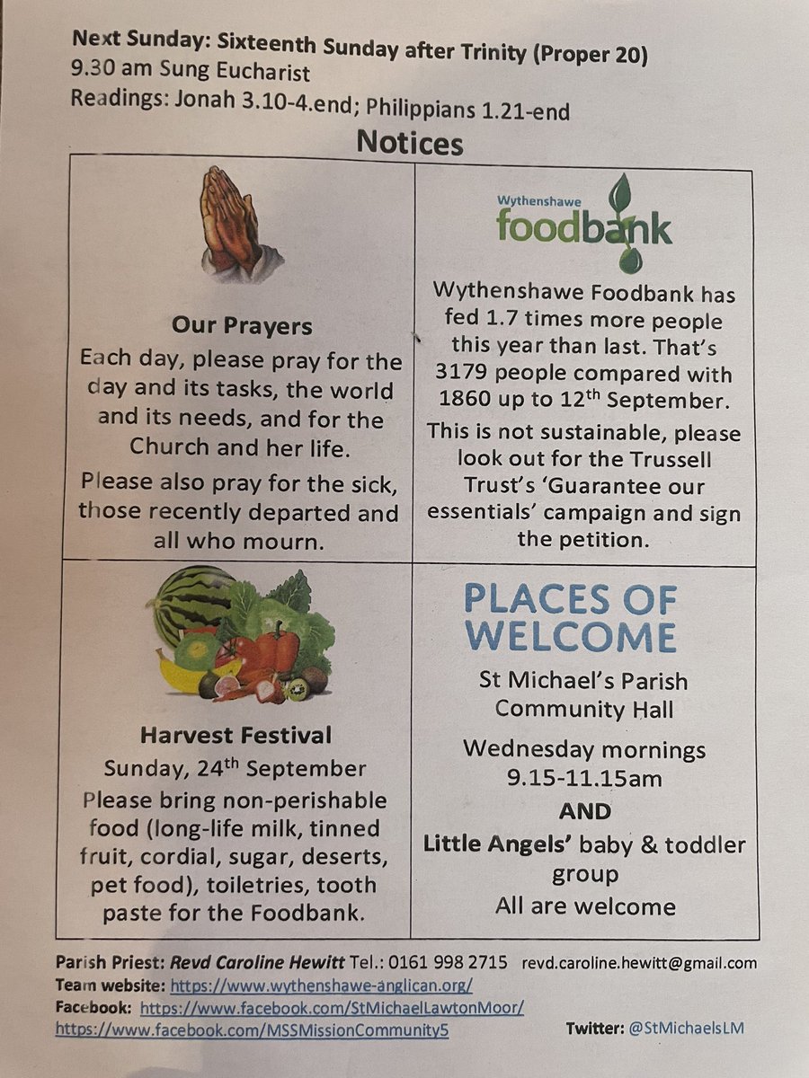 This week’s notices