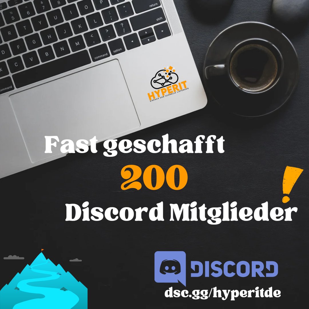 hyperit's tweet image. Fast 200 Mitglieder auf unserem Discord! 🎉👏 Danke für eure Unterstützung! 💬🚀
#HyperIT