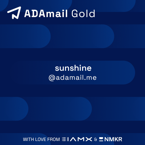 🌟 GIVEAWAY ALERT! 🌟

💌 Win an ADAmail Gold Pass! 💌

✨ Get ready to supercharge your email experience with this sunny alias!

To enter: 
1️⃣ Follow us <a href="/adamailme/">ADAmail - Every Cardano Wallet is a mailbox</a> 
2️⃣ Retweet this tweet 
3️⃣ Comment with a sunny gif
Ends in 7 days! Good luck! 🍀 

#Giveaway  #CardanoCommunity