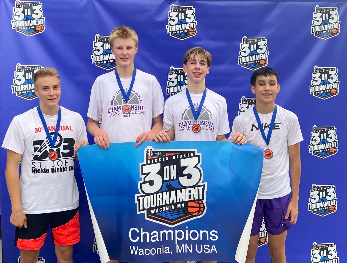 What a day! Great Atmosphere &amp; lots of 🏀 <a href="/NickleDickleBB/">Nickle Dickle Hoops</a> Congrats to this 2027 Crew <a href="/TySchlagel/">Ty Schlagel</a> @ephoops <a href="/JackThelen_/">Jack Thelen</a> <a href="/STMABB/">STMA Boys Basketball</a> <a href="/DonovinDiaz/">Donovin Diaz</a> <a href="/CDHRaiderBall/">@CDHRaiderBall</a> &amp; Ephraim Radtke <a href="/AnokaBasketball/">AnokaBoysBasketball</a> for taking home the 🥇!