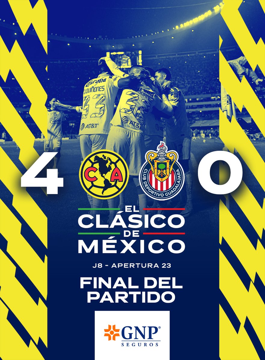 ¡¡MARCADOR FIN4L!!
@GNPseguros
#Viviresincreíble
#ElClásicoDeMéxico