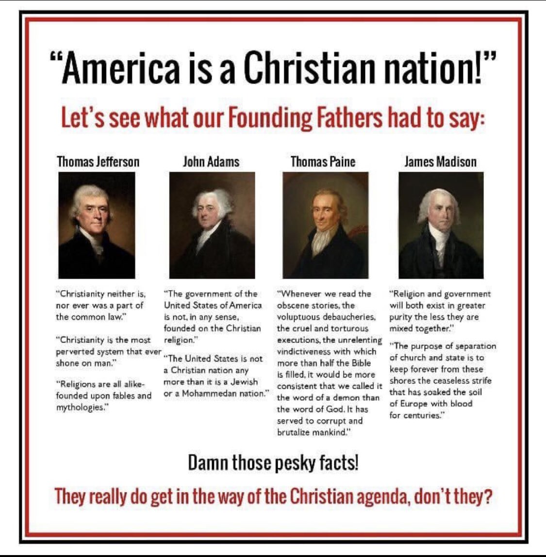 America is NOT a Christian Nation