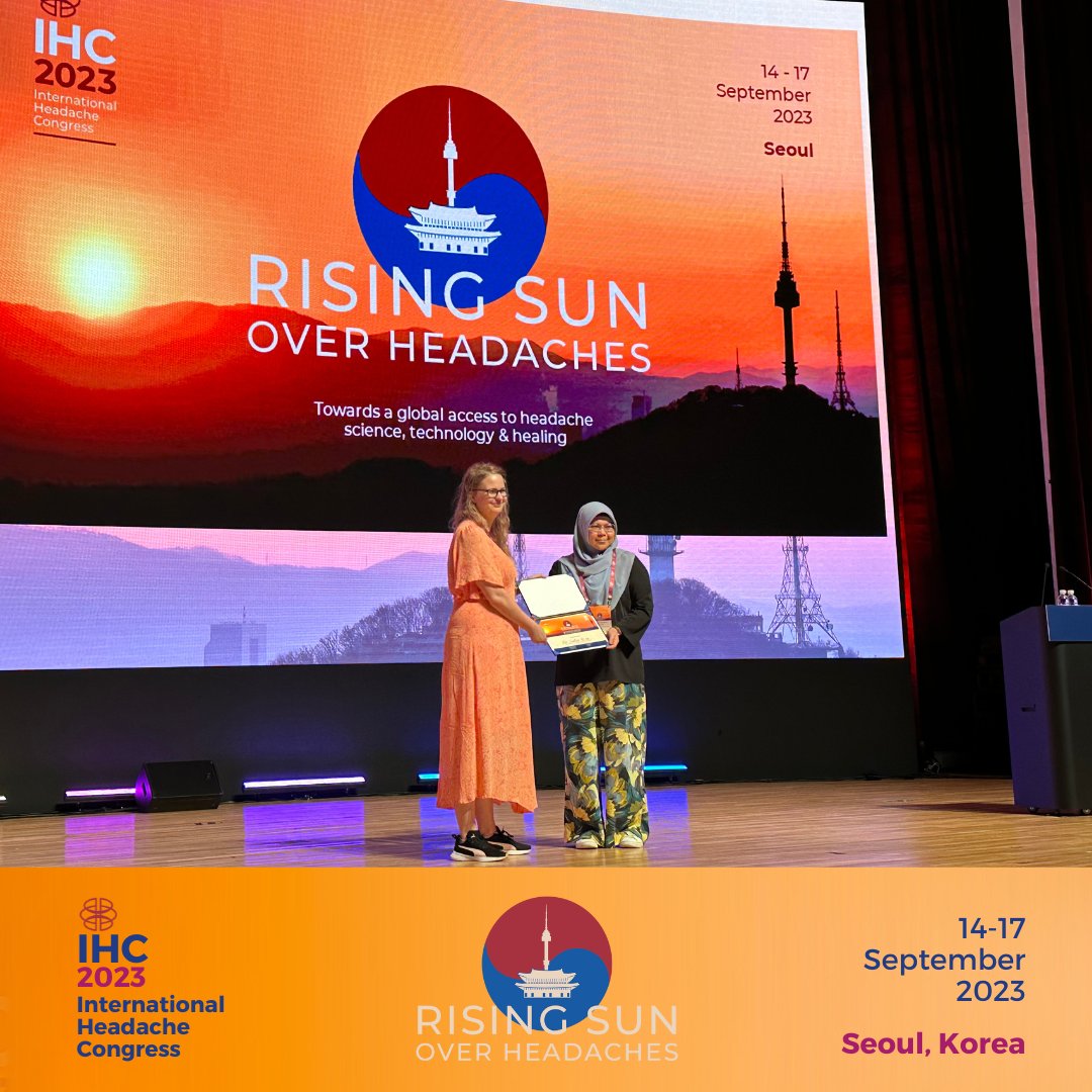 Best poster award selected by Juniors group: Title: Corneal nerve morphology as a potential objective biomarker of migraine By: Nur Amalina Md Isa From University of New South Wales, Sydney, Australia. congratulations Amalina.