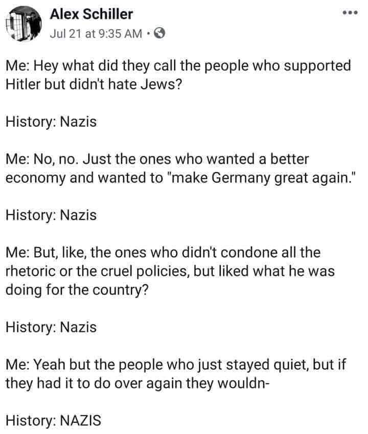 Associate with Nazis and you become one.