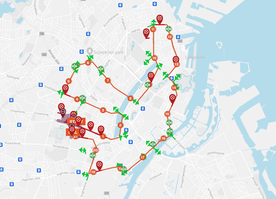 I dag søndag kl. 8.00 lukkes ruten til dagens #cphhalf. Se vejspærringer og muligheder for at komme rundt i byen på cphhalf.dk/trafik. Starten går kl. 11.15, og ruten åbner senest kl. 16 – dog FRB Allé, Gl. Kongevej og Allegade først kl. 20 @P4KBHTRAFIK <a href="/trafikken/">Trafikanten</a> #trafikdk