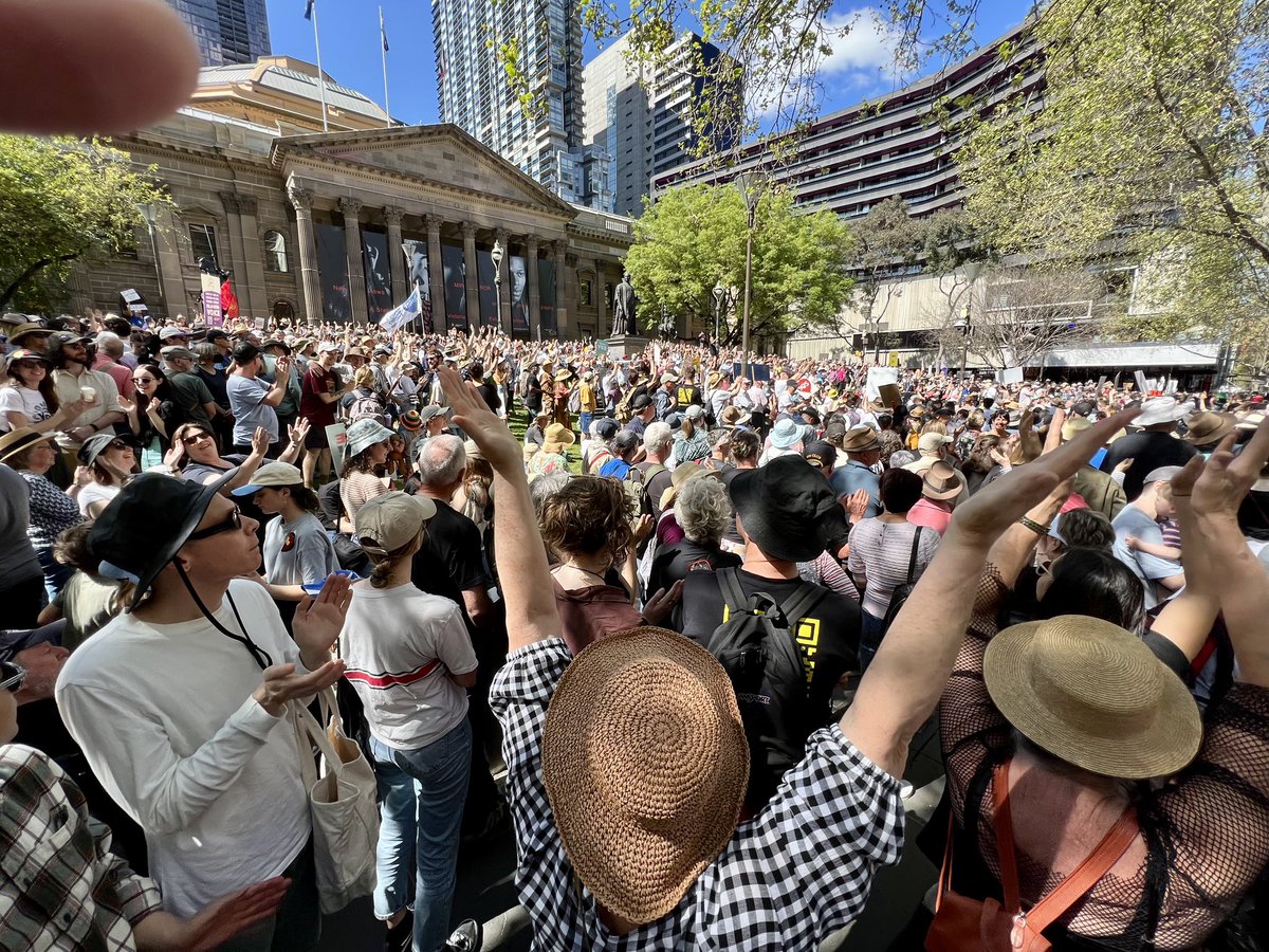 Fantastic to be part of this enthusiastic and committed mass of good people in Melbourne today, standing up and marching for Yes.