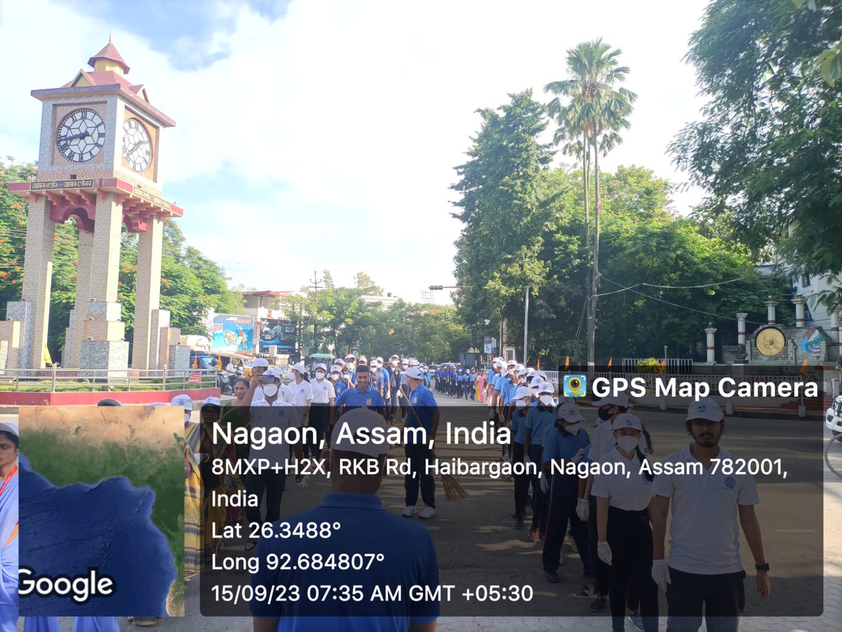 NSSNCA1's tweet photo. Awareness and cleanliness rally by the NSS volunteers of @nowgongcollegeautonomous on the occasion of Indian Swachhata League(Season 2)
Date: 15th September, 2023

@nssnowgongcollege @nss_rdguwahati @_NSSIndia https://t.co/2PXLqWOtPY