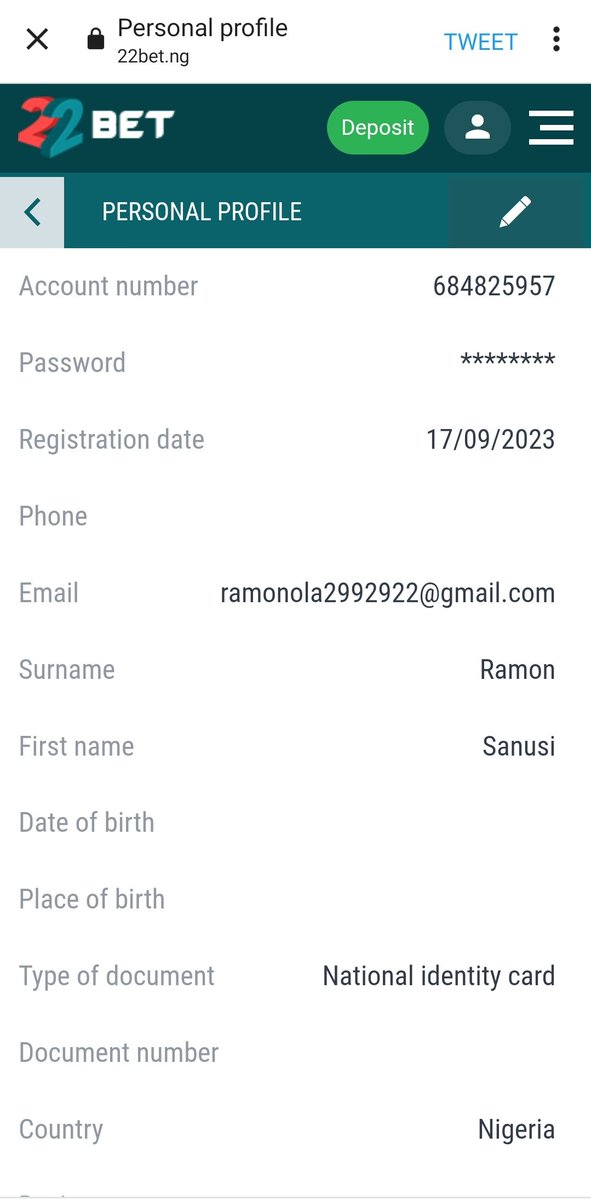 responsibl59935's tweet photo. @ms__finest @22betNaija @LifeOfAdunni @brightutd @woozzaabets @Ada_Daddyya @joyfultips @max_sticks @TheLockTips @Betodds1 @DenaroFreeBets @kk__kels 6848425957 https://t.co/8JXxsc0VB7