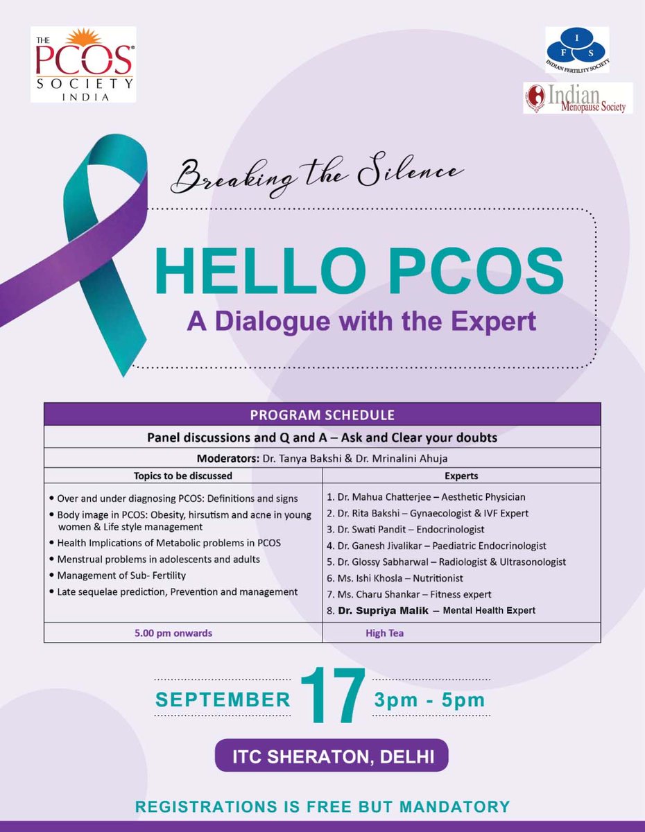 Empower yourself with knowledge ! 🧡

Join the PCOS Q&A session and let's tackle your doubts together with the guidance of our mental health expert, Dr. Supriya Malik. 💬💪

#embracelives #mentalhealth #PCOSAwareness #AskTheExpert #SupportAndEmpowerment
