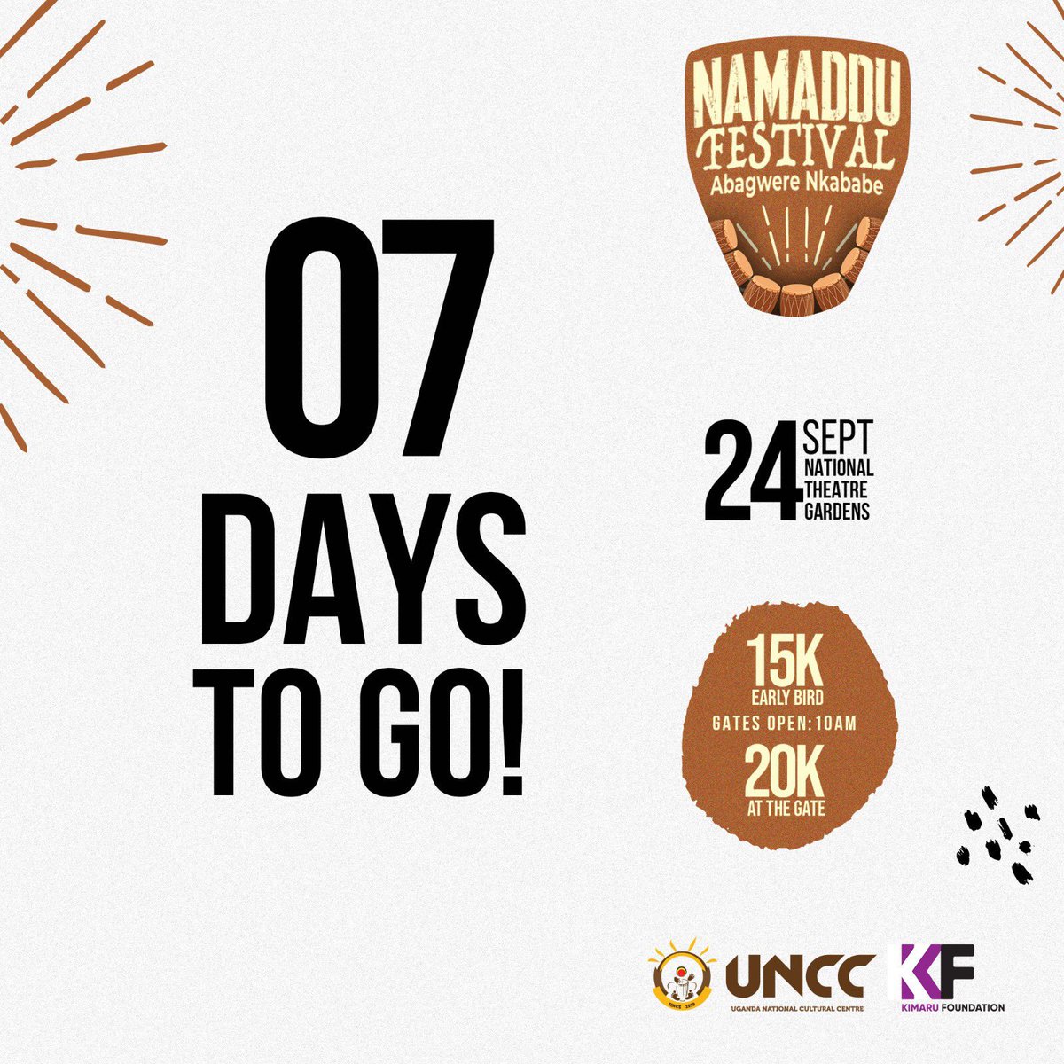 The show will be going down next Sunday at the National theater grounds….
Grab your ticket now via qkt.io/NamuddaFestival

#NamdduFestival