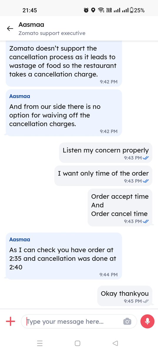Swadhangii's tweet photo. मेंने 14 सितंबर को zomato द्वारा 14 burger BURGER KING से order किए जिसका total price 975.56
4 min me cancellention charge 919.24rs cut किया 4min में 14 burger तैयार होने और food wastage के लिए चार्ज काटा , मेरे साथ scam किया गया है @Zomato द्वारा।
@zomatocare
@BurgerKing https://t.co/QYMehoY0k4