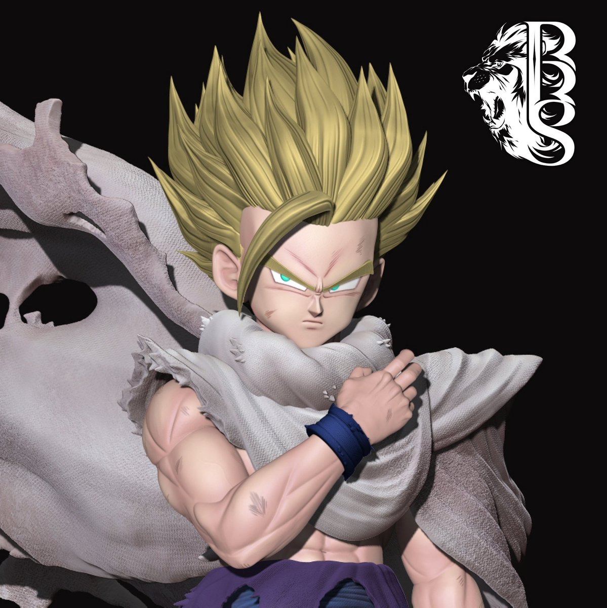 BlueBraverS's tweet photo. Hello Everyone ���️

Still working on the SSJ2 #Gohan 3D models on #zbrush

It's 90% done. I just have to adjust a very few détails, and make sure that the model is printable. 😉✨

#BlueBraverSculpt #DragonBallZ https://t.co/DVvcbsPtOS