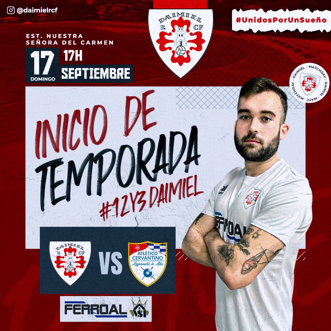 𝗣𝗥𝗜𝗠𝗘𝗥 𝗘𝗤𝗨𝗜𝗣𝗢

¡ 𝖵𝖴𝖤𝖫𝖵𝖤 𝖫𝖠 𝟣ª 𝖠𝖴𝖳𝖮𝖭𝖮́𝖬𝖨𝖢𝖠, 𝖵𝖴𝖤𝖫𝖵𝖤 𝖤𝖫 𝖣𝖠𝖨𝖬𝖨𝖤𝖫 𝖱𝖢𝖥 😍🤍 !

AFICIÓN 👥🙌🏻‼️

📆 Domingo 17 Septiembre 2023

🏟️ Estadio Ntra. Sra. del Carmen 

🕔 17.00H