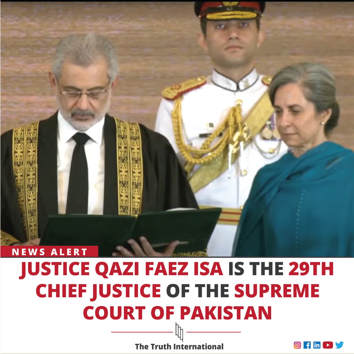 Justice Qazi Faez Isa is the 29th Chief Justice of the Supreme Court of Pakistan.

For details;
thetruthinternational.com 

#justiceqazifaezisa #SupremeCourt #pakistan #tti #thetruthinternational #ttimagazine