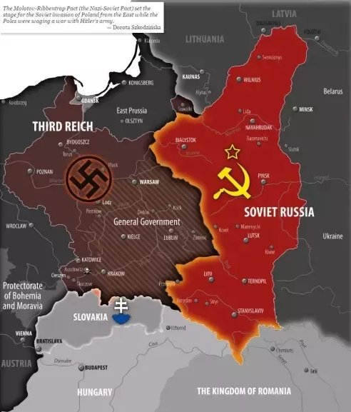 🇵🇱 #OTD #17Sept #Invasion #Poland #WW2 

On Sunday 17 September 1939, sixteen days after Nazi Germany has invaded Poland from the west and without a formal declaration of war, the Soviet Union enters World War II and invades Poland from the east under the terms dictated by the…