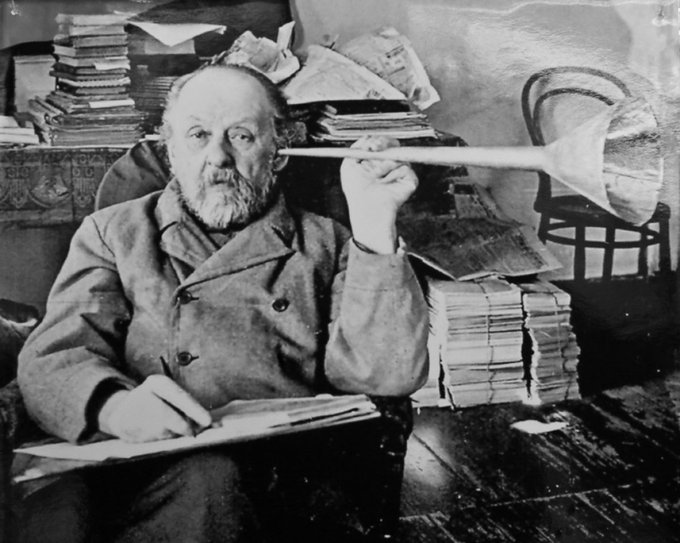 Born #Today in 1857, Konstantin Tsiolkovsky, founding father of modern astronautics, spent most of his life as a recluse in a log house, but wrote > 400 works on rocket engines, thrusters, multistage boosters, space stations, airlocks and biological systems for space colonies