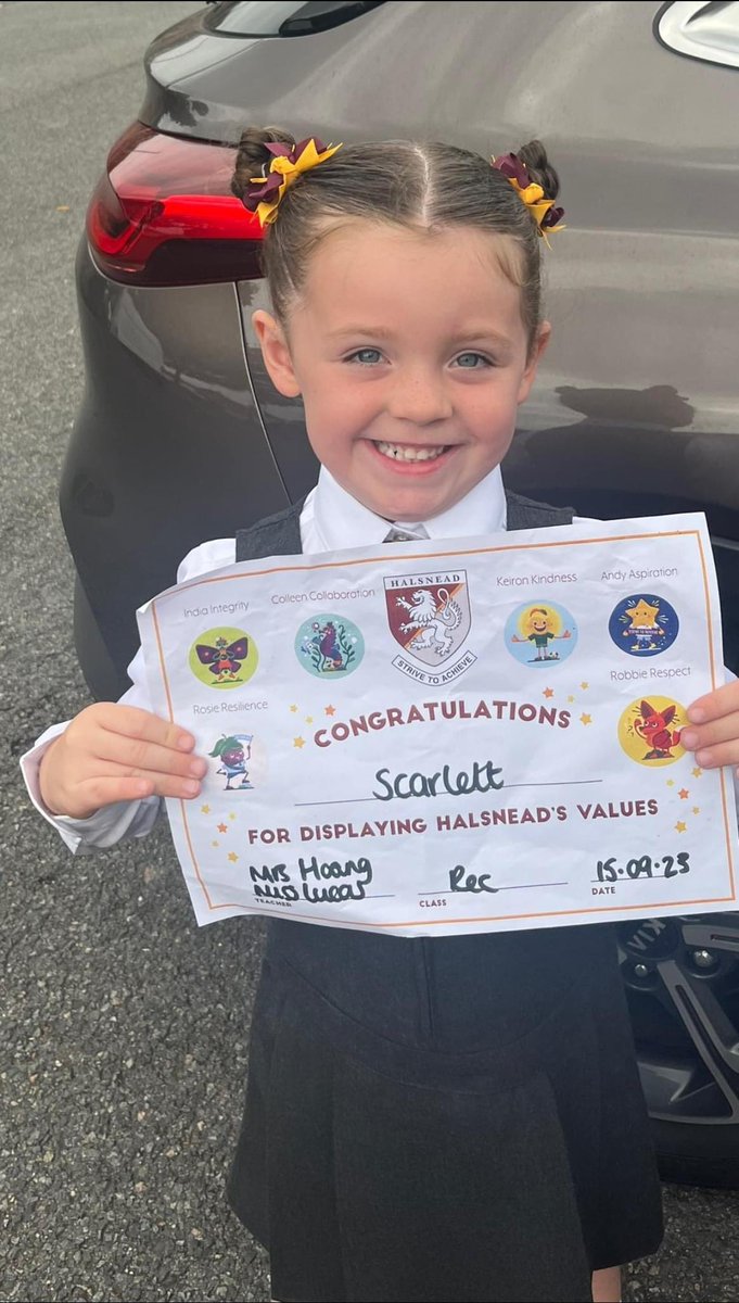 ⭐️ of the week, in her first full week of reception 💗. Proud mummy! <a href="/HalsneadR/">HalsneadReception</a>