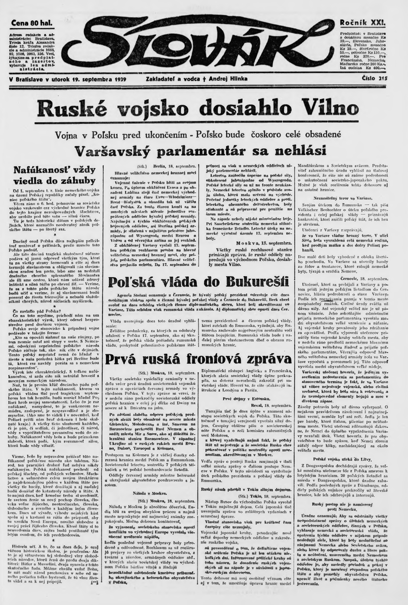 Pred 84 rokmi sa po Nemecku a Slovensku do útoku na Poľsko zapojil Sovietsky zväz.