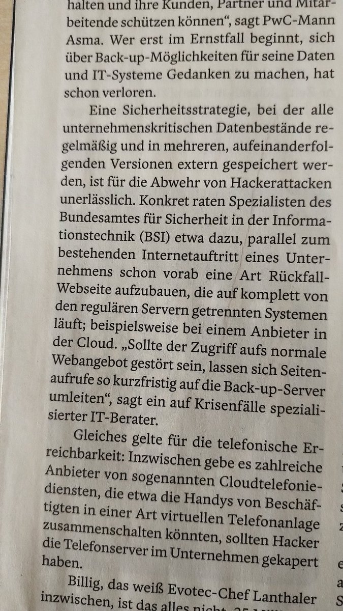 juergenkroder's tweet image. In der @wiwo Titelgeschichte geht es um Cyberattacken. Gut, da ein sehr wichtiges Thema.

Schlecht: Es gib sehr gute (Abwehr-)Massnahmen wie #Systemhaertung , aber im Text wird nur eine Lowbrainer-Lösung genannt. Autsch.