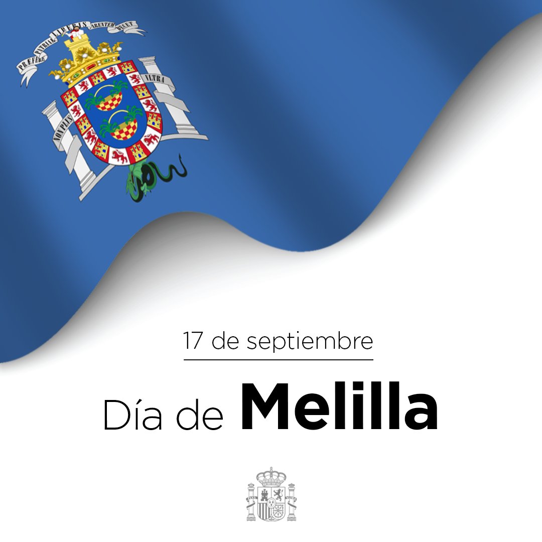 sanchezcastejon's tweet photo. Cada 17 de septiembre celebramos el Día de Melilla.

Por muchos más años de progreso en un lugar único en el mundo, crisol de culturas y ejemplo de convivencia y tolerancia.

¡Feliz día! https://t.co/FkvgXElXNB