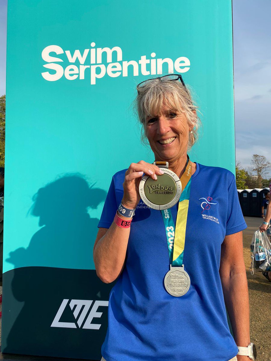 FionaT453's tweet photo. Whoo hoo … what a day @SwimSerpentine 2 miles and the #LondonClassics medal 🏅 🥳🏊🏻‍♀️🚴‍♀️🏃‍♀️😎 https://t.co/qP4uJ8WxTk