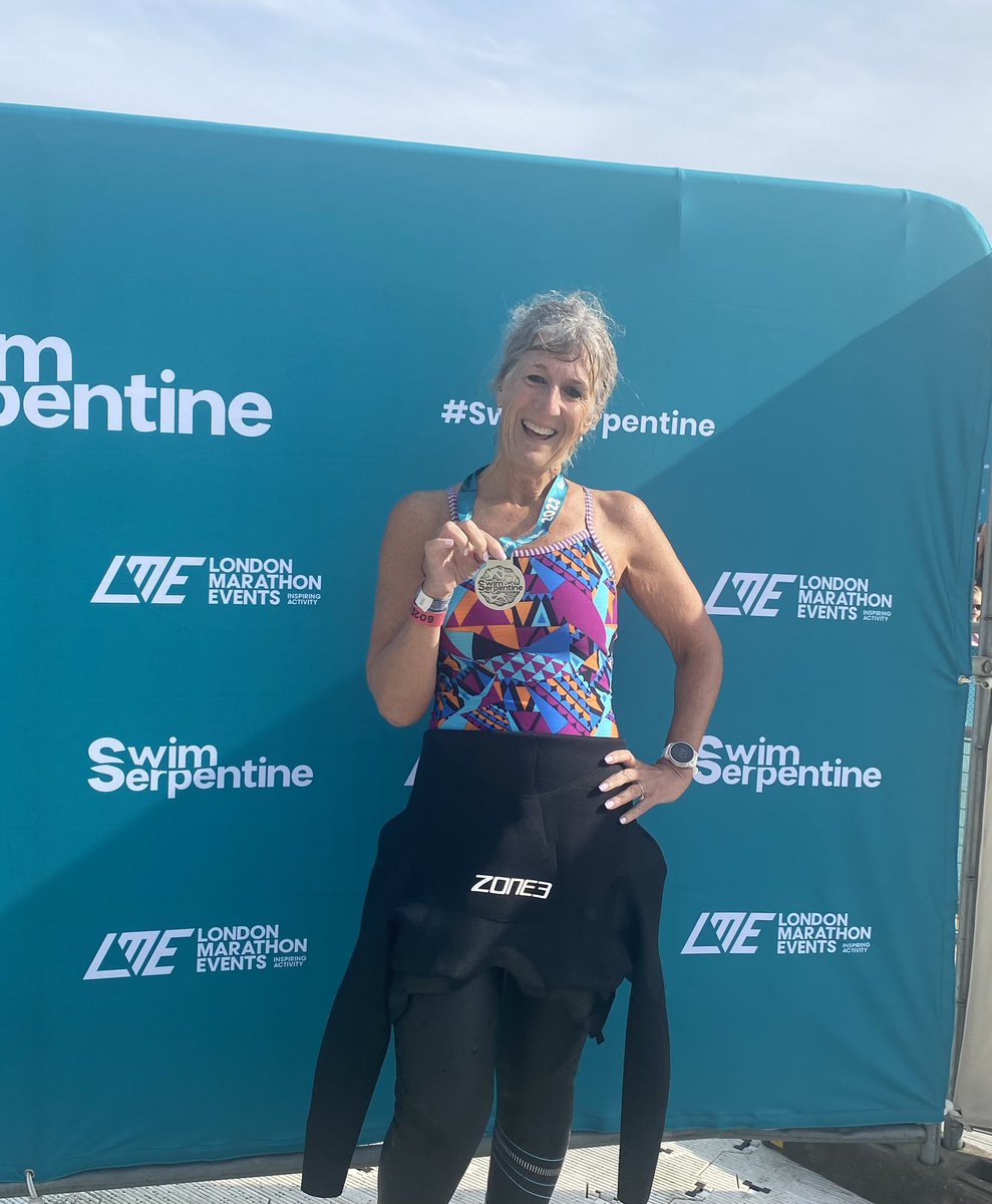 FionaT453's tweet photo. Whoo hoo … what a day @SwimSerpentine 2 miles and the #LondonClassics medal 🏅 🥳🏊🏻‍♀️🚴‍♀️🏃‍♀️😎 https://t.co/qP4uJ8WxTk