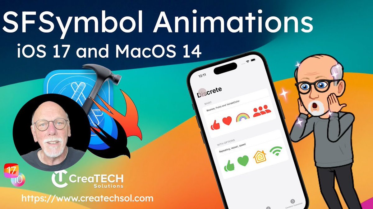 🎉 Excited to introduce the iOS & MacOS Symbols framework from WWDC2023! 🚀 Dive into this video to explore DiscreteSymbol, Indefinite Symbol, & ContentTransition effects, adding sleek animations to SFSymbols in your UI. #SwiftUI 💡📲 Watch now: youtu.be/euia2GkPo7U