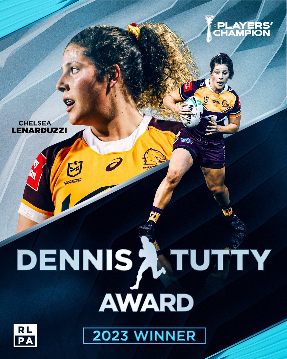 Congratulations to Chelsea Lenarduzzi, who has won the RLPA’s prestigious Dennis Tutty Award ❤️

Read more: rlpa.com.au/graham-lenardu…