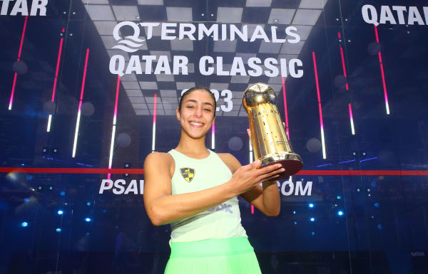 Squash Info (@squashinfo) on Twitter photo Surprising stat:
Whilst seven Egyptians have won the men’s #QatarClassic title, <a href="/HaniaaElHammamy/">Hania El Hammamy</a> is the country’s first women’s champion!
squashinfo.com/events/9980
<a href="/MasrSquash/">EgyptianSquash</a> @SquashLibrary <a href="/SquashMadNews/">Squash Mad</a> <a href="/Mike_Dale1978/">Mike Dale</a> <a href="/SquashSite/">Squash Site</a> @LadiesSquash Surprising stat:
Whilst seven Egyptians have won the men’s #QatarClassic title, <a href="/HaniaaElHammamy/">Hania El Hammamy</a> is the country’s first women’s champion!
squashinfo.com/events/9980
<a href="/MasrSquash/">EgyptianSquash</a> @SquashLibrary <a href="/SquashMadNews/">Squash Mad</a> <a href="/Mike_Dale1978/">Mike Dale</a> <a href="/SquashSite/">Squash Site</a> @LadiesSquash